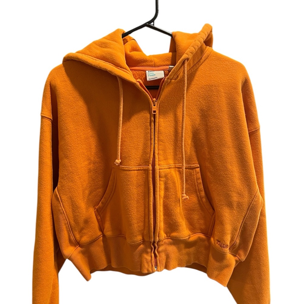 TNA Orange Zip-Up Hoodie (M)